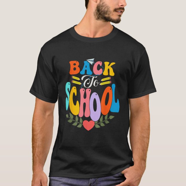Camiseta Happy First Day Of School Welcome Back To School S (Anverso)