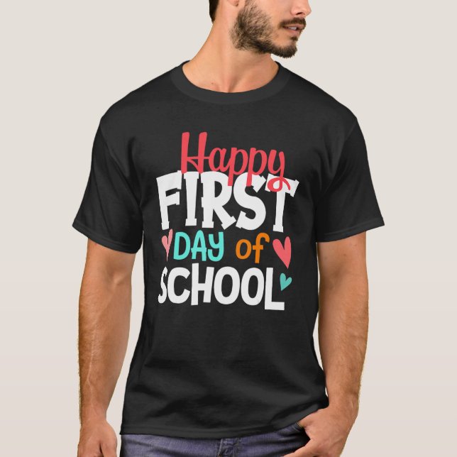 Camiseta Happy First Day Of School Welcome Back To School S (Anverso)