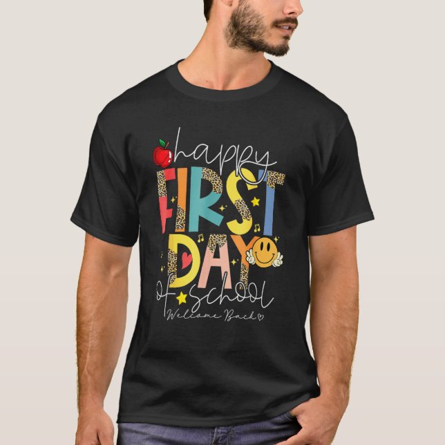 Camiseta Happy First Day Of School Welcome Back To School T (Anverso)