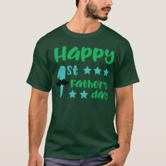 Camiseta Happy First Fathers Day vintage 80s friend