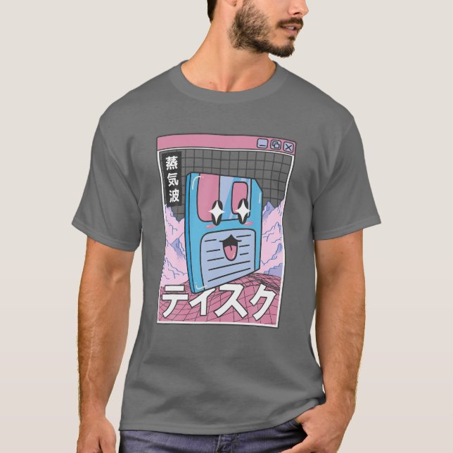 Camiseta Happy Floppy Disk Digital Japan Style Otaku Anime (Anverso)