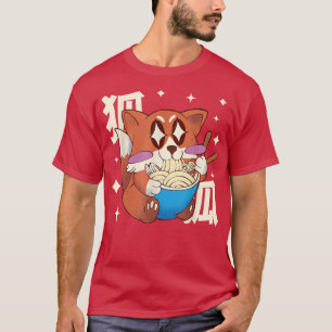 Camiseta Happy Fox Come Ramen Japan Style Kawaii Anime Fo