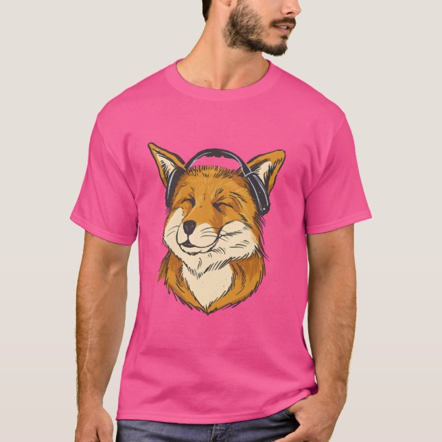 Camiseta Happy Fox Music Lover Dance Bailarín Ret (Anverso)
