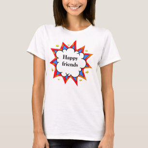 Camiseta Happy friends comic