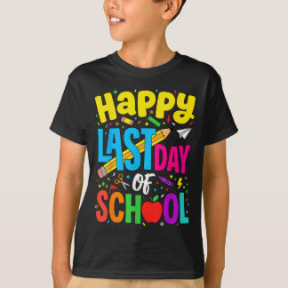 Camiseta Happy Funny Retro Teacher Student Summer Last Day