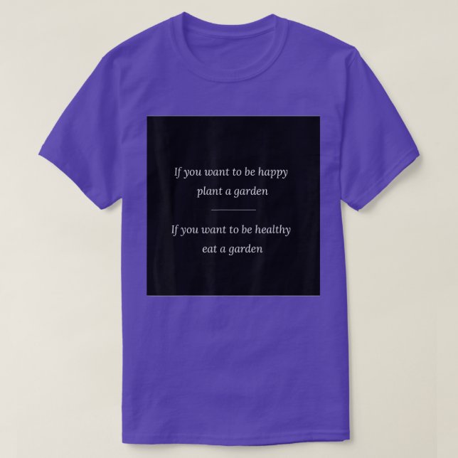 Camiseta Happy Garden Plant Eat Vegan Vegetarian (Diseño del anverso)