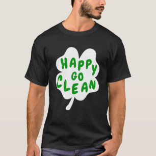 Camiseta Happy Go Clean St Patrick Day C Leaf Housekeepin