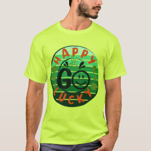 Camiseta Happy Go Lucky - Green St Patrick's Day Sunset