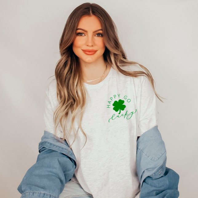Camiseta Happy Go Lucky Shamrock St. Patrick's Day Unisex (Subido por el creador)