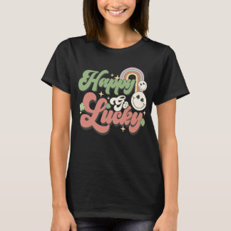 Camiseta Happy Go Lucky St. Patrick's Day T-shirt Shamrock