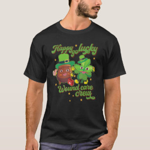 Camiseta Happy Go Lucky Wound Care Nurse Funny St Patrick's