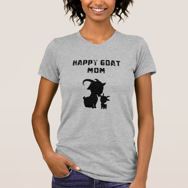 Camiseta Happy Goat Mom Joyful Farm Animal Lover (Anverso)