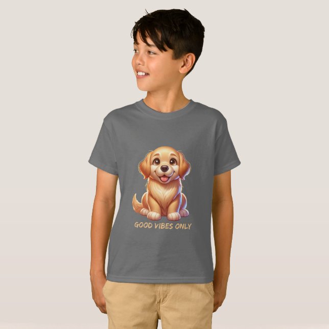 Camiseta Happy Golden Dog Puppy | Cute Dog Lover Design (Anverso completo)