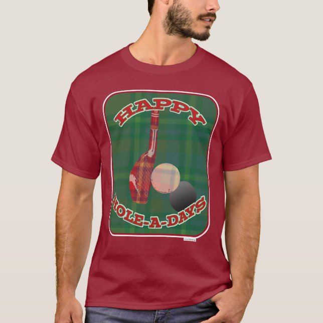 Camiseta Happy Golf Holes Holiday Fun Design (Anverso)