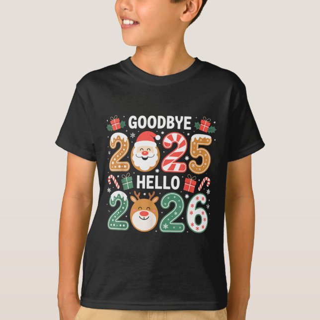 Camiseta Happy Goodbye 2025 Hello 2026 Festive New Year Loo (Anverso)