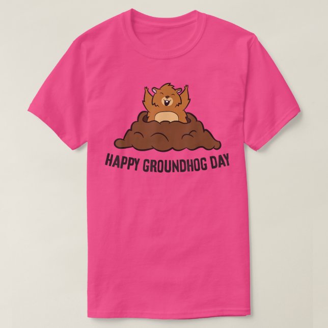 Camiseta Happy Groundhog Day Love Groundhogs (Diseño del anverso)