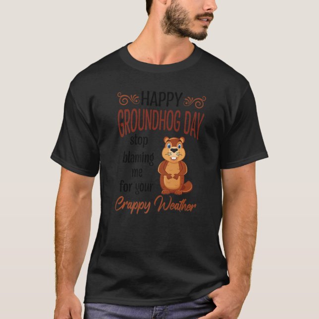 Camiseta Happy Groundhog Day Woodchuck (Anverso)
