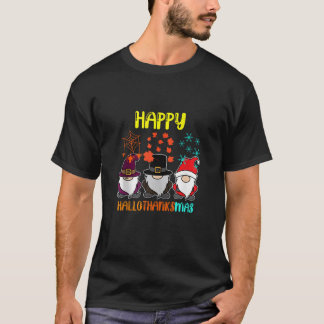 Camiseta Happy Hallothanksmas Christmas Halloween Thanksgiv