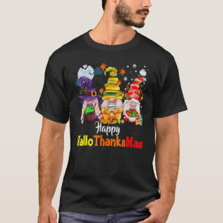 Camiseta Happy Hallothanksmas Gnomes Halloween Thanksgiving