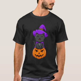 Camiseta Happy Halloween Black Cat Tee