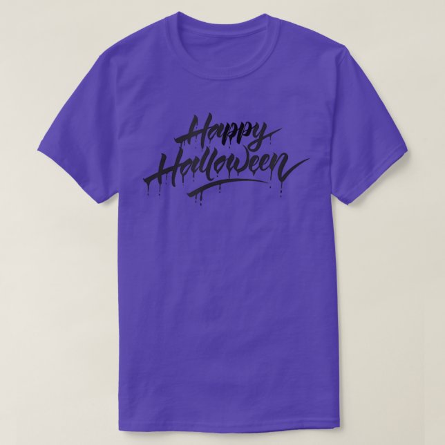 Camiseta Happy Halloween Christmas Simple Design  (Diseño del anverso)