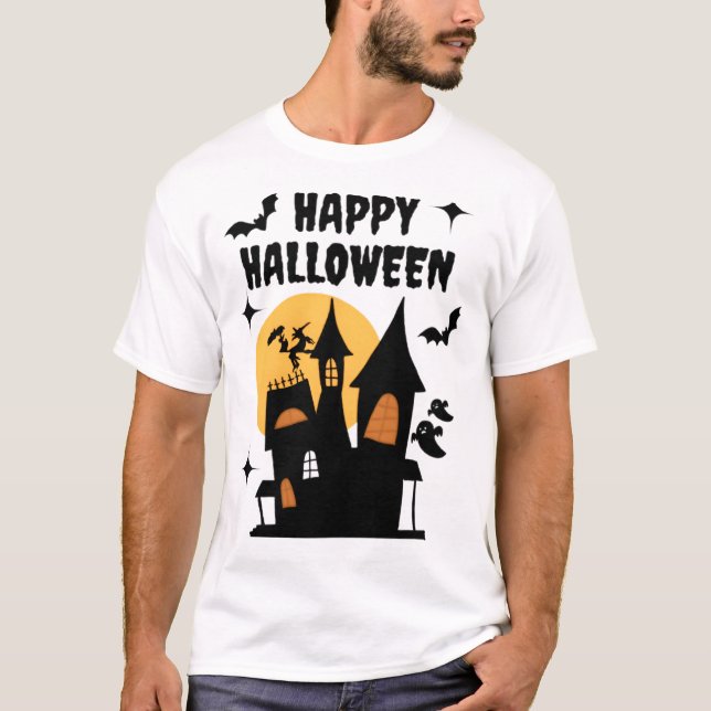 Camiseta Happy Halloween | Classic Halloween T-Shirt (Anverso)