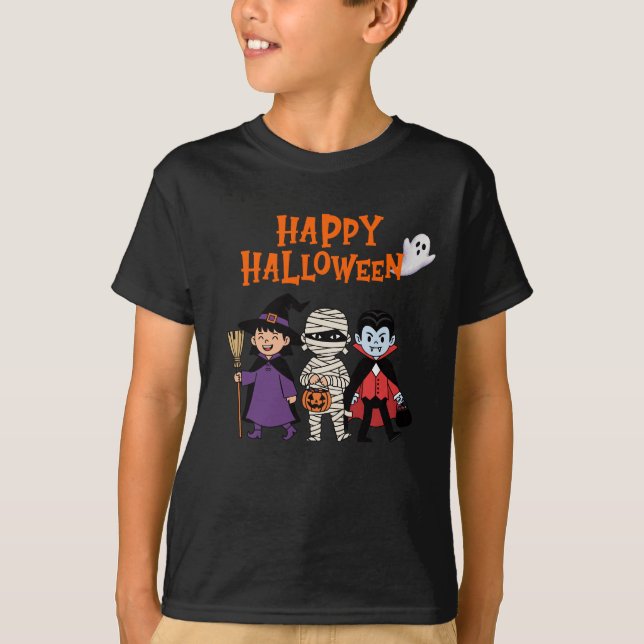 Camiseta Happy Halloween Cute design  (Anverso)