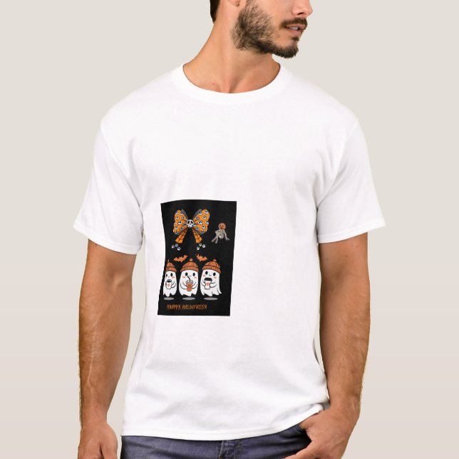 Camiseta Happy Halloween – fantômes café mignons (Anverso)