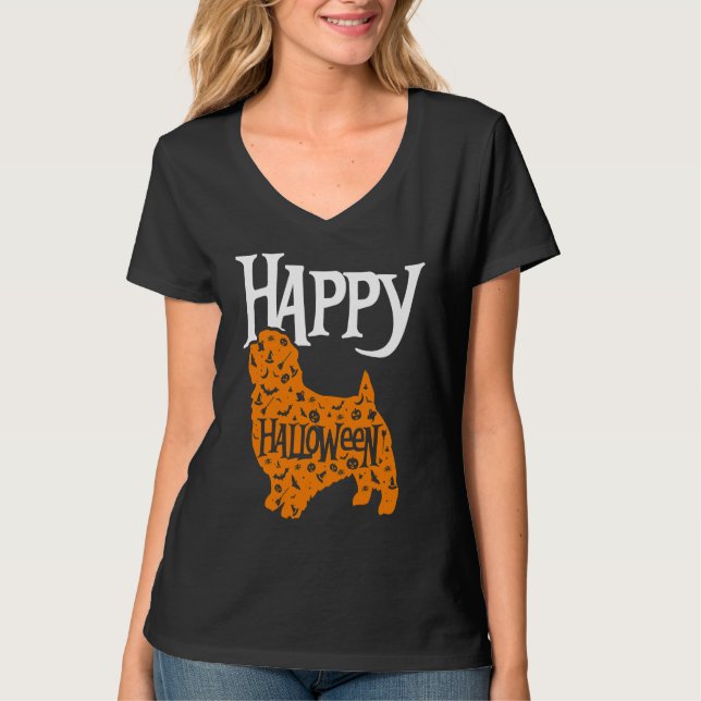 Camiseta Happy Halloween Norfolk Terrier (Anverso)