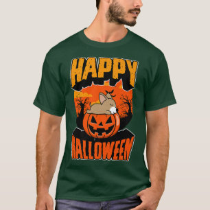 Camiseta Happy Halloween Party Cute Napping Kawaii Chihuahu