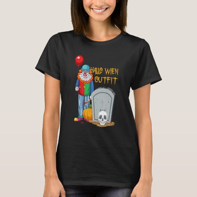 Camiseta Happy Halloween Scary Zombie Skeleton Pumpkin Hall (Anverso)
