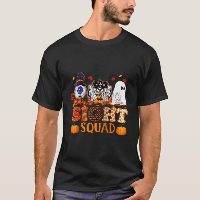 Camiseta Happy Halloween Sight Squad Optometrist Pumpkin Ey (Anverso)