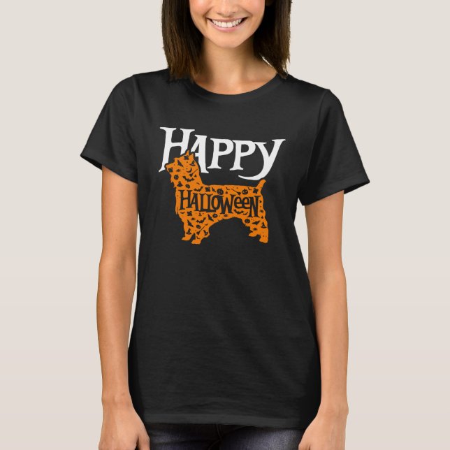 Camiseta Happy Halloween Silky Terrier (Anverso)