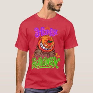 Camiseta Happy Halloween Spooky Pumpkin Jack O Lantern