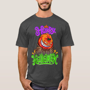Camiseta Happy Halloween Spooky Pumpkin Jack O Lantern 4372