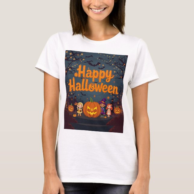 Camiseta Happy Halloween T shirt  (Anverso)