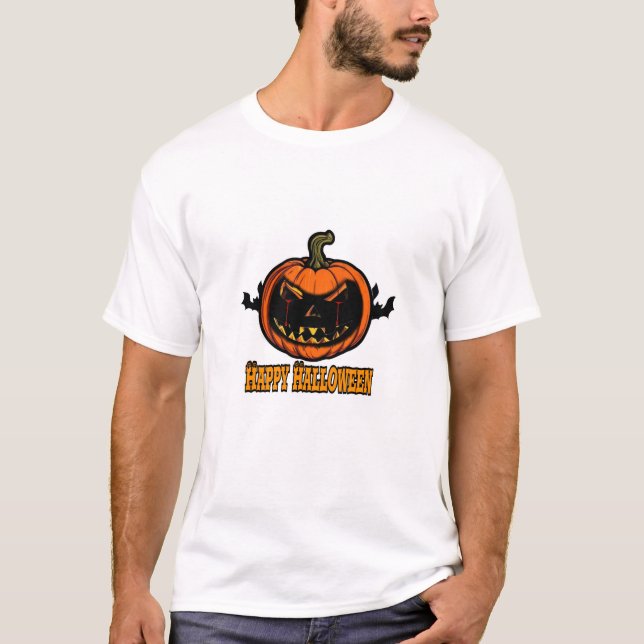 Camiseta Happy Halloween  t-shirt  (Anverso)