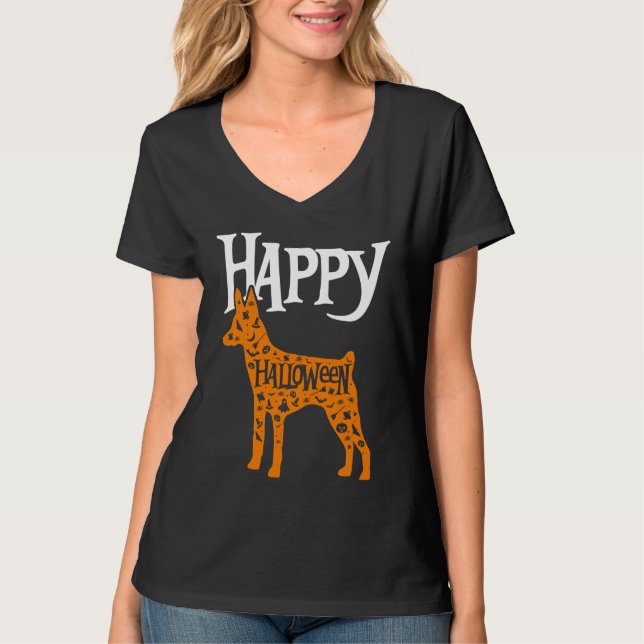 Camiseta Happy Halloween Toy Fox Terrier (Anverso)
