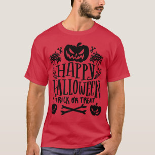 Camiseta Happy Halloween TrickorTreat Pumpkin Graphic for K