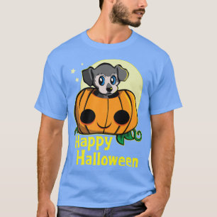 Camiseta Happy Halloween with a Cute Pumpkin Puppy 