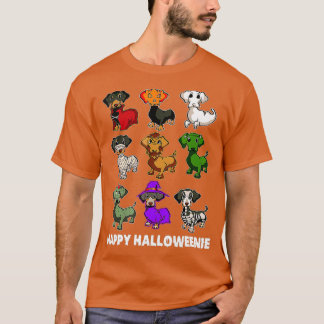 Camiseta Happy Halloweenie Dachshund  Dachshund Halloween