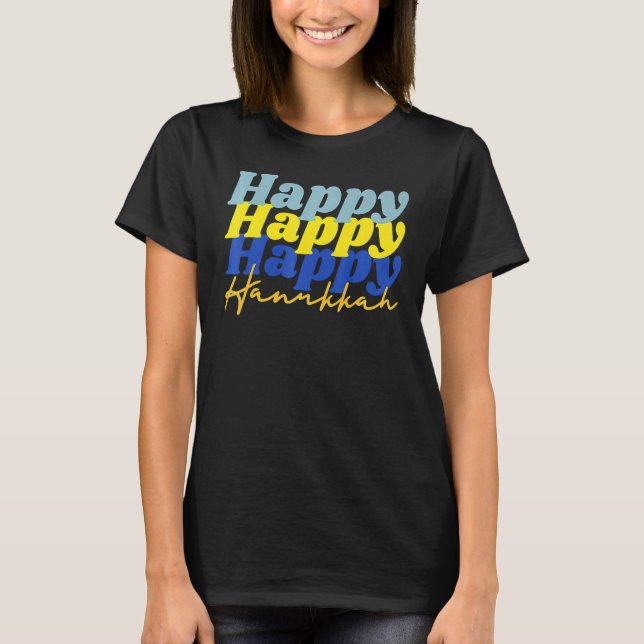 Camiseta Happy Hanukkah 2022 Chanukah Dreidel Menorah (Anverso)