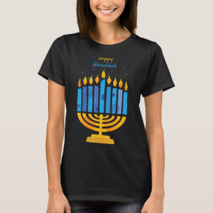 Camiseta Happy Hanukkah Candles Menorah Jewish Hanukkah 202