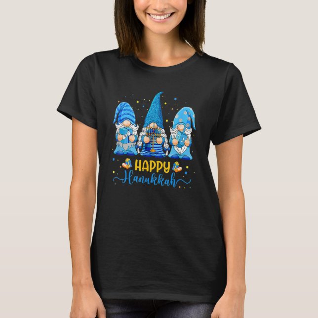 Camiseta Happy Hanukkah Gnomes Menorah Hanukkah Jewish Holi (Anverso)