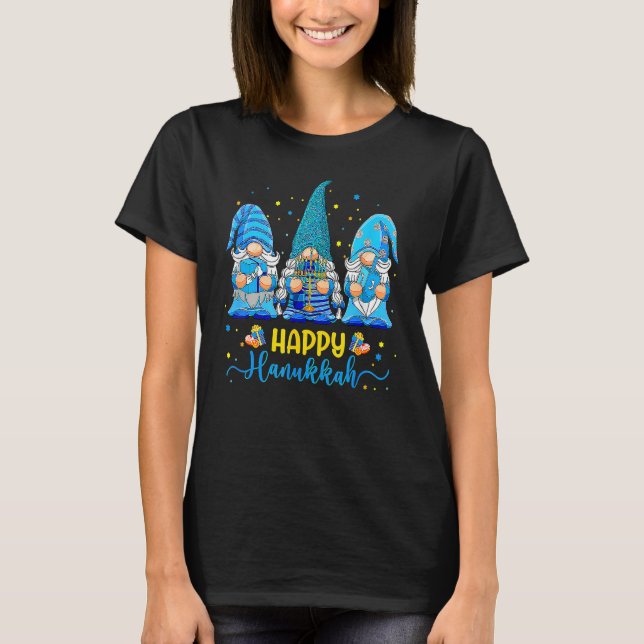 Camiseta Happy Hanukkah Gnomes Menorah Hanukkah Jewish Holi (Anverso)