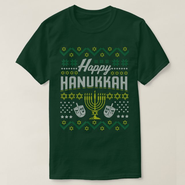 Camiseta Happy Hanukkah Jewish Holiday  (Diseño del anverso)