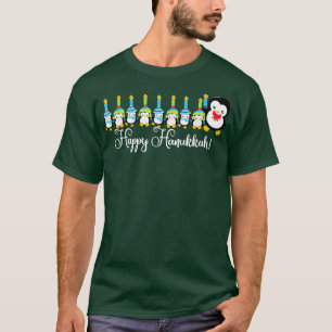 Camiseta Happy Hanukkah Penguins Menorah Funny Christmas 