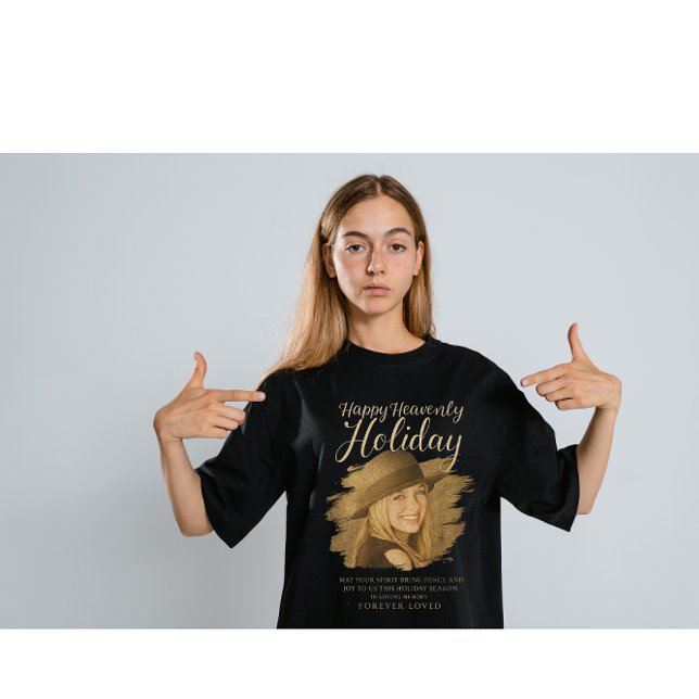 Camiseta Happy Heavenly Holiday Memorial Photo Tribute – In (Subido por el creador)