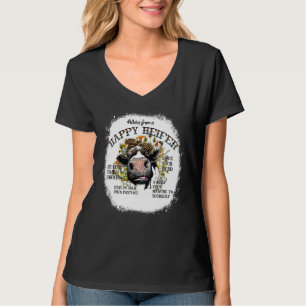 Camiseta Happy Heifer Cow Cute Fun Cow Chica Heifer Leopard
