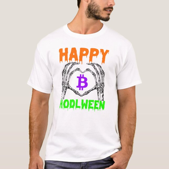 Camiseta Happy Hodlween bitcoin - Cripita de Halloween (Anverso)